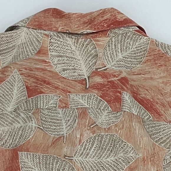 Vintage Hawaiian Aloha Shirt Tori Richards Mens XL Tan/Gray/Red - Picture 7 of 9